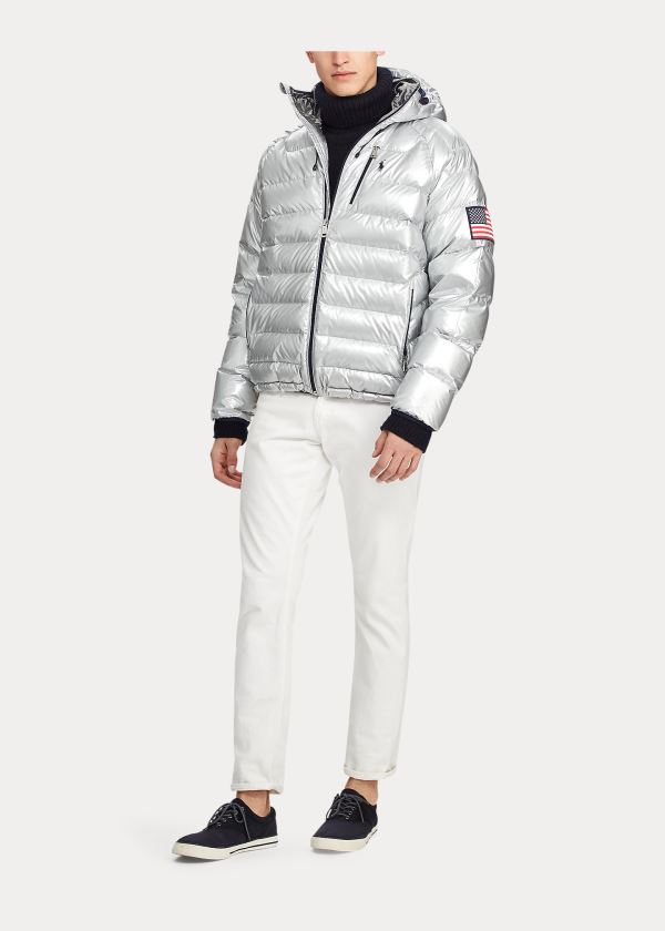 Polo Ralph Lauren Muške Jakne Outlet - Polo Ralph Lauren Glacier Heated  Down Jacket Srebro