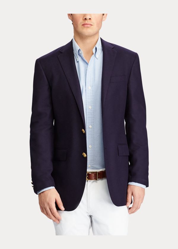 Polo Ralph Lauren Muške Blazer Online - Polo Ralph Lauren Polo Doeskin  Blazer Mornarica