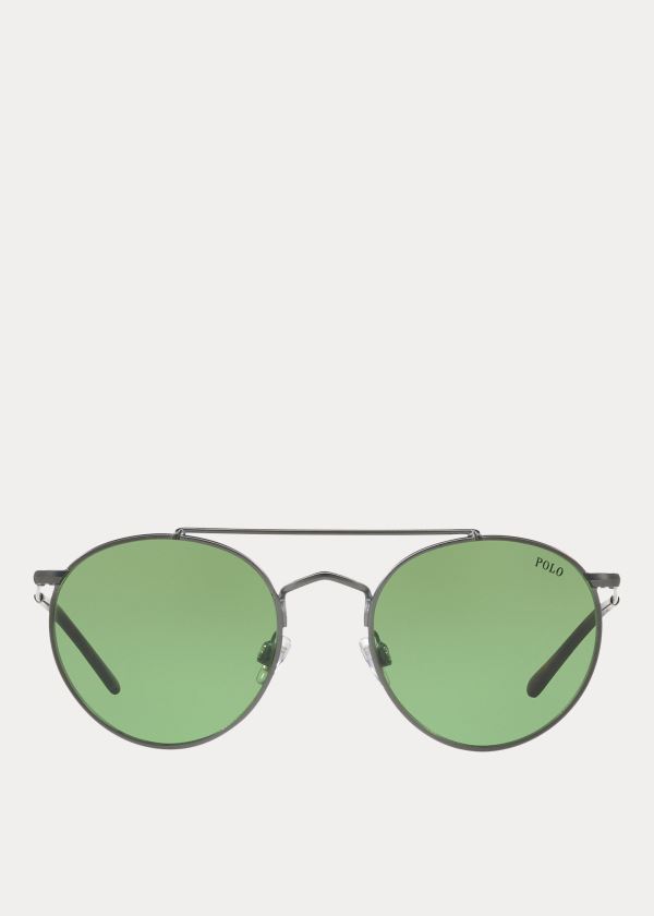 Polo Ralph Lauren Naočare Za Sunce Akcija - Polo Ralph Lauren Prince Street  Sunglasses Tamno Sive Muške